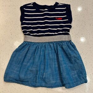 Hatley Toddler Girls Nautical Stripe Chambray Dress Size 2